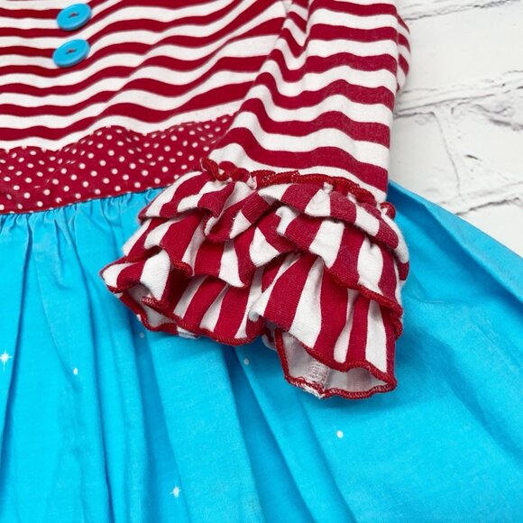 Eleanor Rose ‘Twas The Night Before Christmas Santa Holiday Dress Girls Size 3-4 - Picture 3 of 9